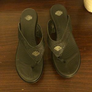 Harley Davidson wedges size 7 worn once!!!